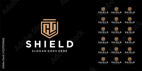 Set CA - CZ Shield Logo Design Inspirations