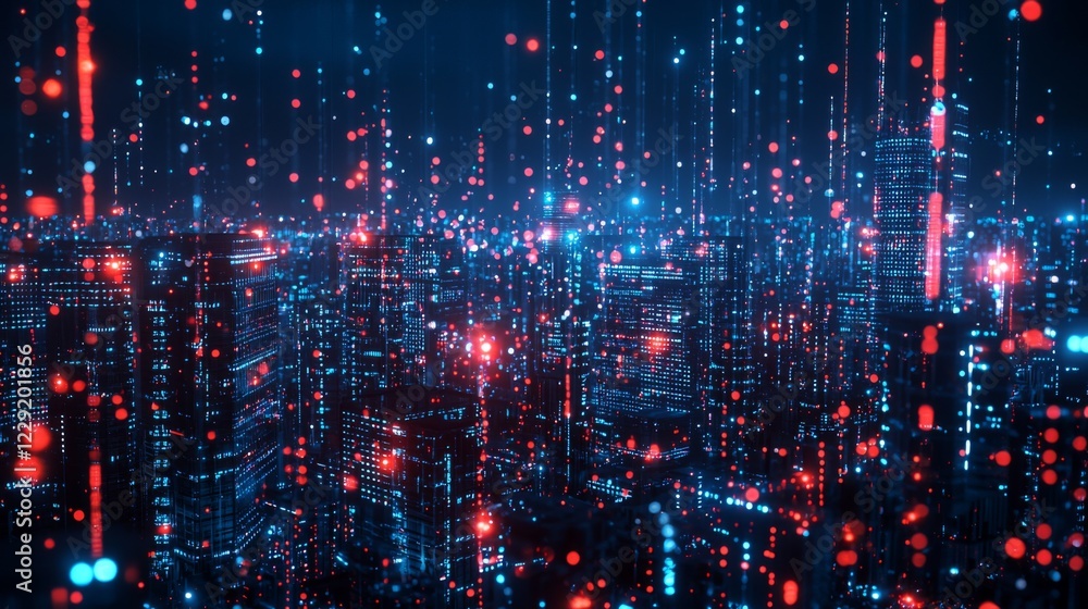 Obraz premium Futuristic Cityscape Visualization