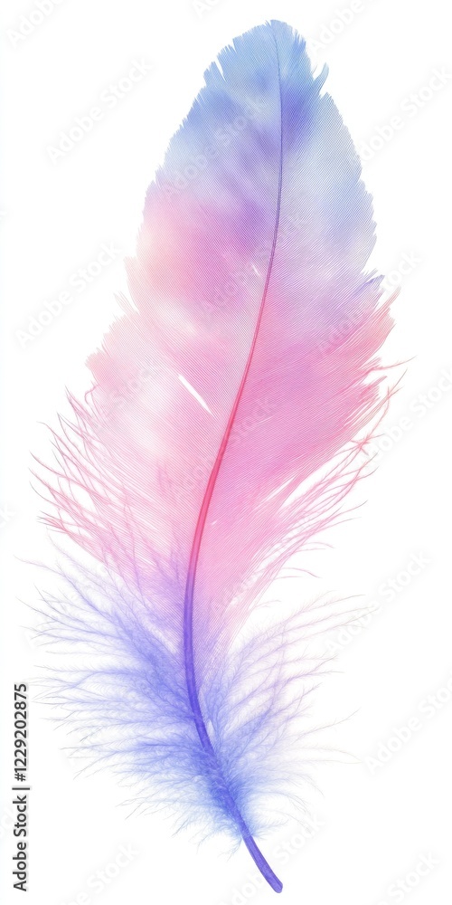 Obraz premium Delicate Pastel Feather in Close-up