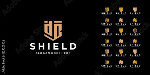 Set DA - DZ Shield Logo Design Inspirations photo