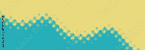 Blue and yellow pop art retro comic background with halftone dots desing, vector illustration eps10