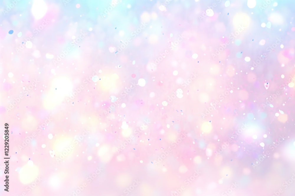 Pastel Bokeh Background With Sparkling Confetti Pastel Bokeh Background With Sparkling Confetti