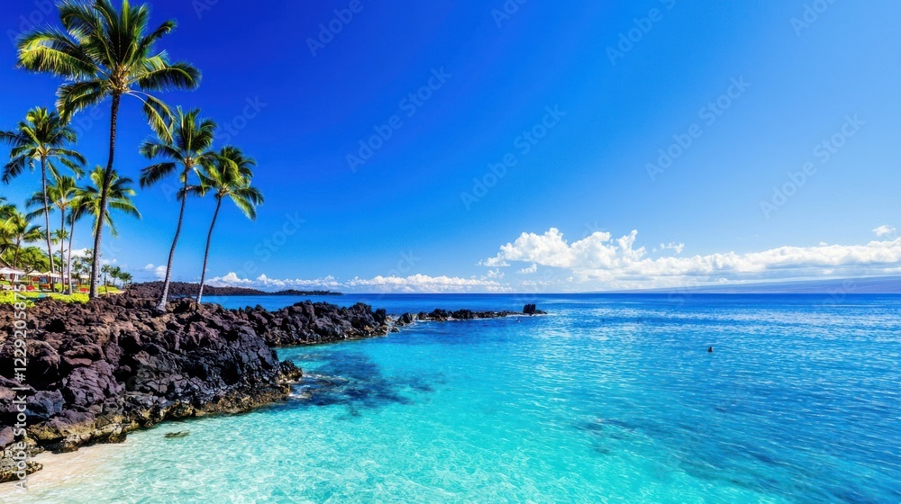 Fototapeta premium Tranquil Tropical Beach Scene