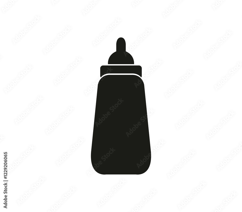 Baby bottle icon illustrated in vector on white background Baby bottle icon illustrated in vector on white background
