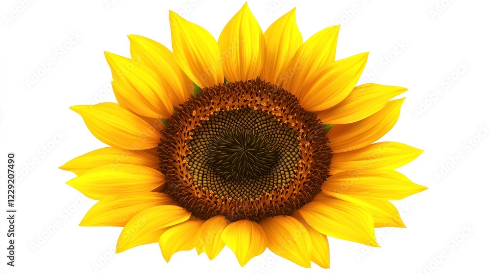 Fototapeta premium Vibrant Yellow Sunflower Blossom