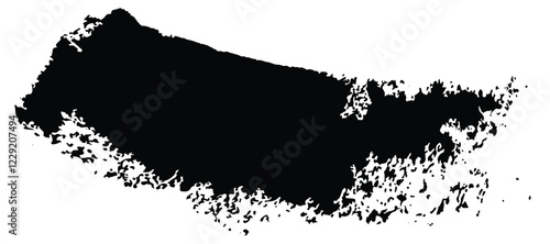 Black Grunge badge brush vector. Hand drown brush sticker design for  text and decoration background. 