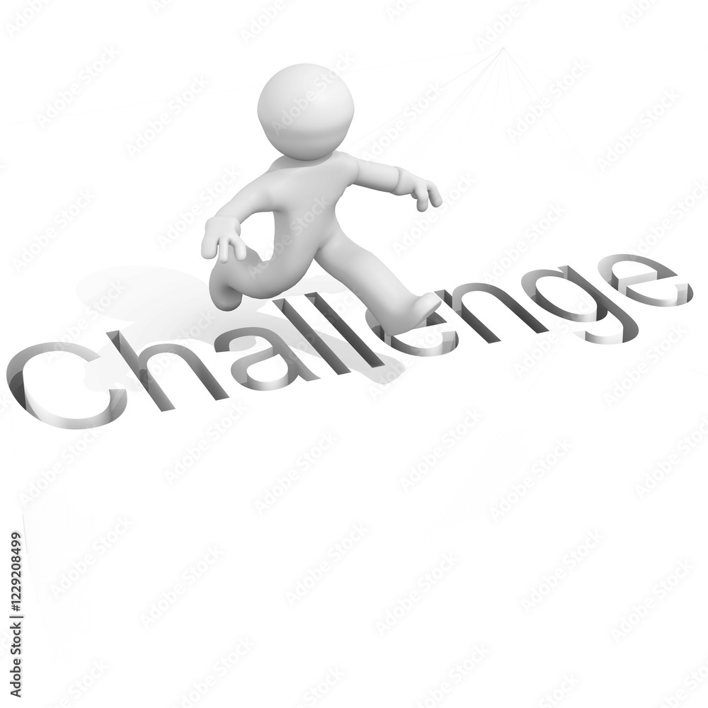 3d man jumping to the next challenge 3d man jumping to the next challenge