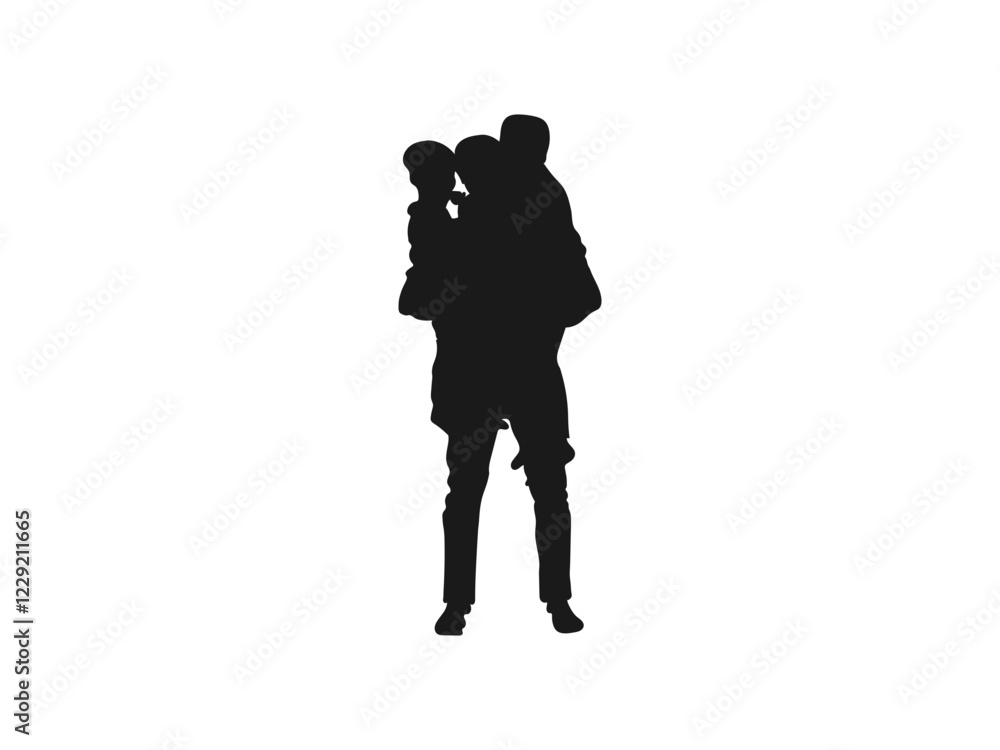 Family mom and dad walking and playing together with kids silhouettes set collection. Happy family Walking silhouette, Happy young family holding hands vector silhouette. Vector on a white background. Family mom and dad walking and playing together with kids silhouettes set collection. Happy family Walking silhouette, Happy young family holding hands vector silhouette. Vector on a white background.