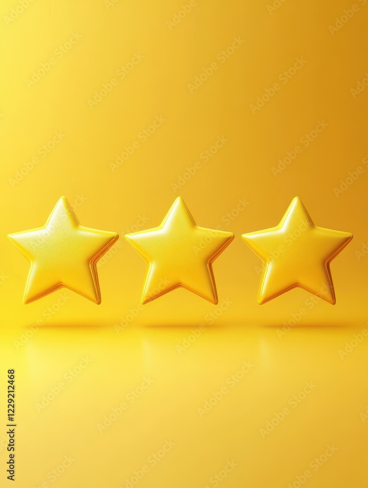 Five-star customer satisfaction and quality control feedback, yellow background Five-star customer satisfaction and quality control feedback, yellow background