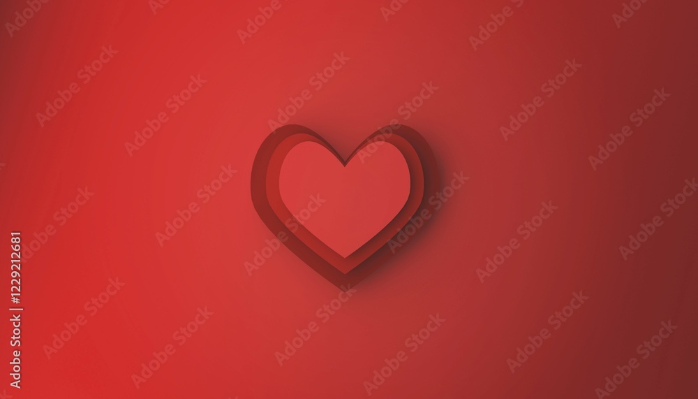 Modern Valentines Day or birthday card background with stacked heart shapes, 3d rendering Modern Valentines Day or birthday card background with stacked heart shapes, 3d rendering