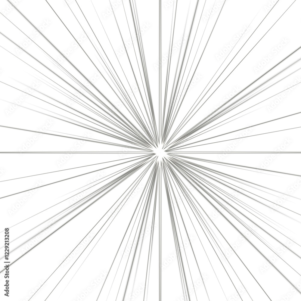 Obraz premium Digitally rendered Light effect rays flash radiance of star or sun white glow shine explosion isolated on white