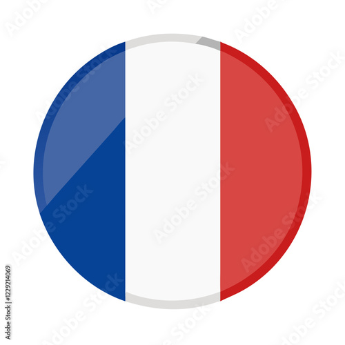 france round flag vector