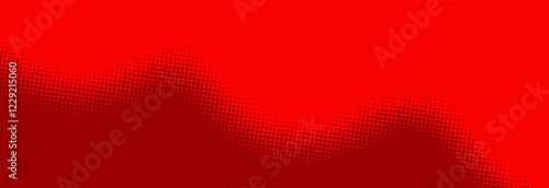 Modern crimson red pop art background with halftone dots in comic style, vector illustration eps10