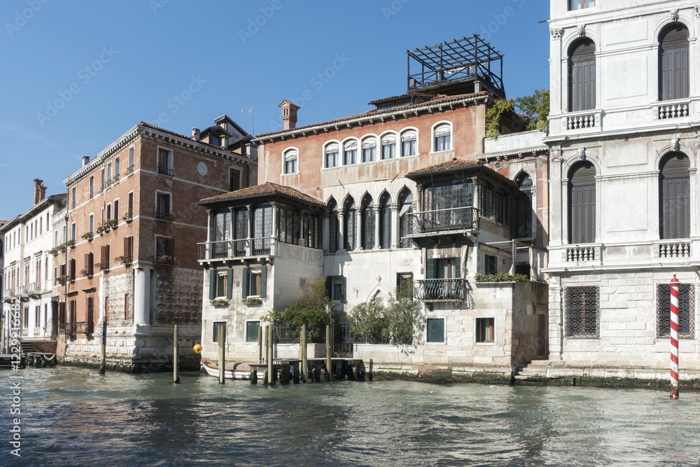 Naklejka premium Palazzo Falier Canossa, residence of the aristocratic family Canossa, Canal Grande, district San Marco, Venezia, Veneto, Italy, Europe