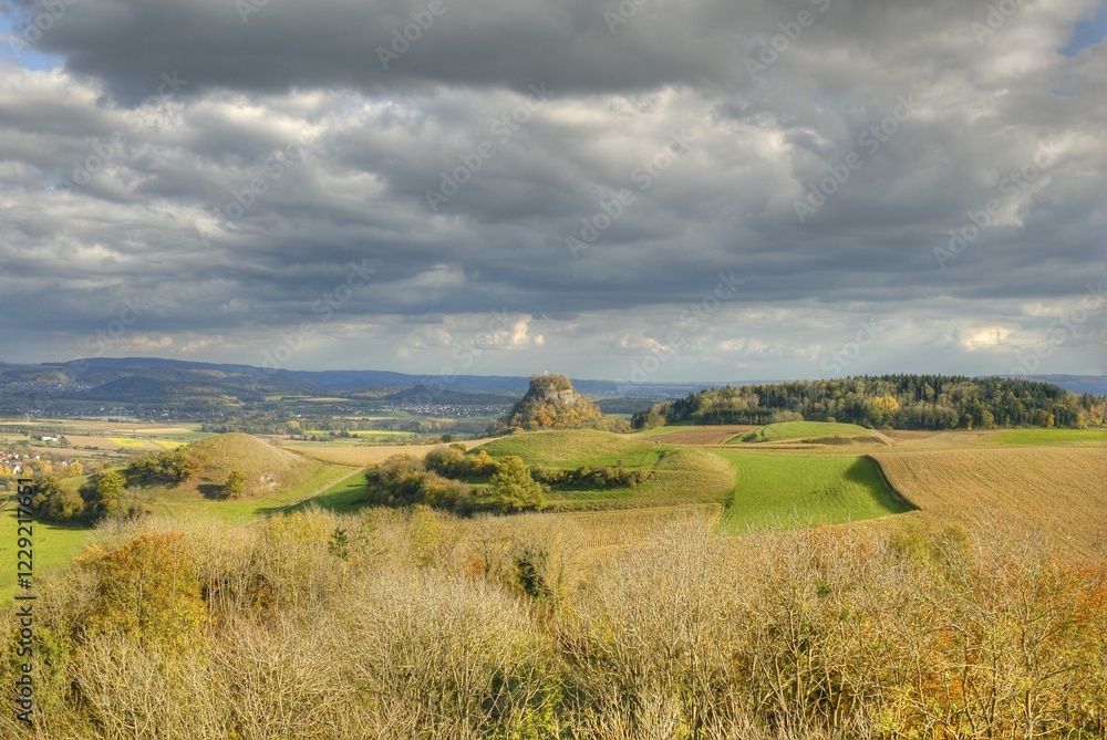 A view into the hegau landscape - Baden Wuerttemberg, Germany, Europe., Europe A view into the hegau landscape - Baden Wuerttemberg, Germany, Europe., Europe