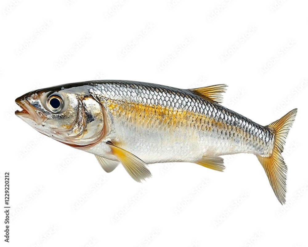 Naklejka premium Fish is shown in its natural habitat, with its mouth open