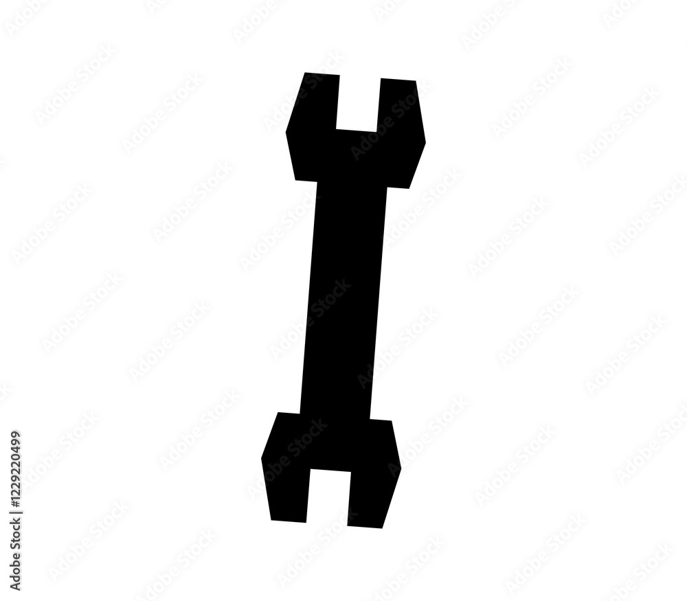 Wrench icon illustrated in vector on white background Wrench icon illustrated in vector on white background