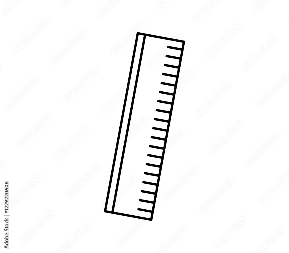 Ruler icon illustrated in vector on white background Ruler icon illustrated in vector on white background