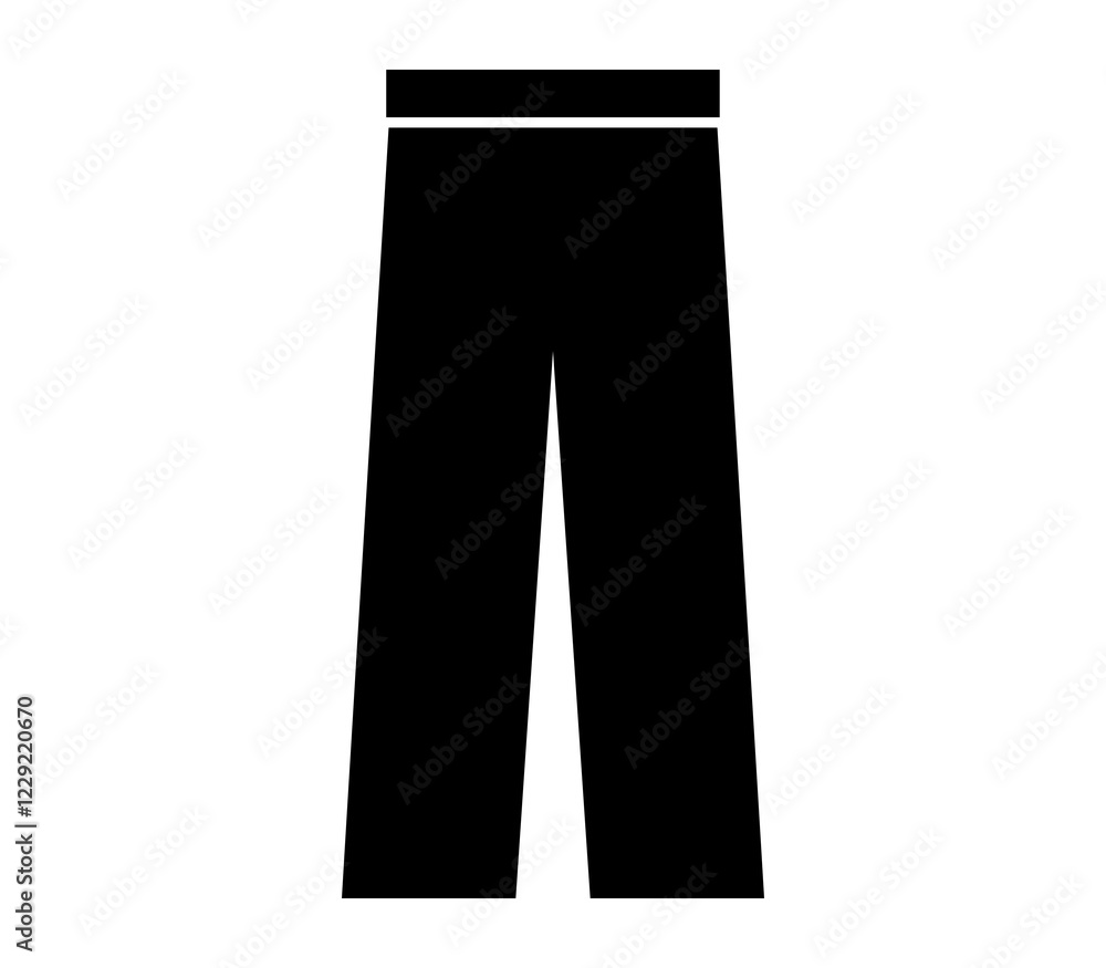 Pants icon illustrated on a white background