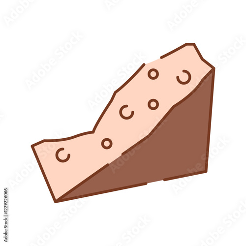 Bite-Sized Chocolate Icon Illustration