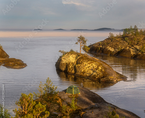 evening on Lake Ladoga, Karelia