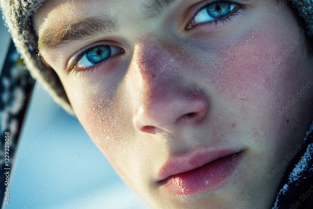 Fototapeta premium Close-up of a person wearing a hat, suitable for use in portraits or street photography