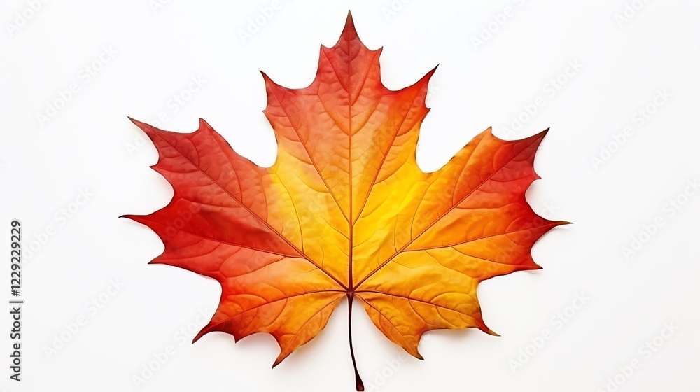 Obraz premium Vibrant autumn maple leaf with rich colors.