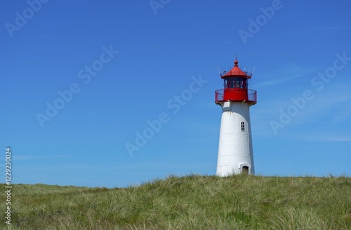 Vászonkép List West Lighthouse, Ellenbogen, near List, Sylt, Schleswig-Holstein, Germany,