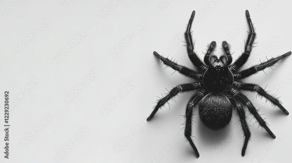 Obraz premium Spider on a White Background 