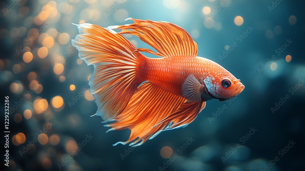 Red Fish on Solid Background Red Fish on Solid Background