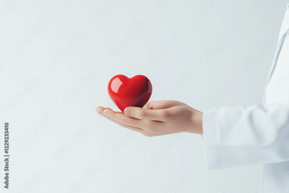 Cardiologist in the medical doctor uniform with a stethoscope and heart symbol in hand. Generative Ai. Cardiologist in the medical doctor uniform with a stethoscope and heart symbol in hand. Generative Ai.