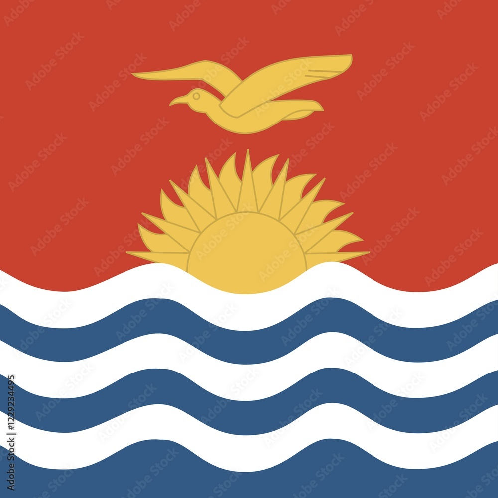 Obraz premium Official national flag of Kiribati