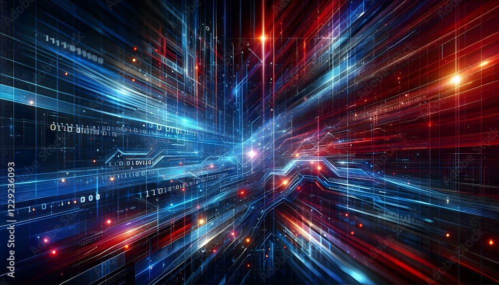 Background Technology A digital, futuristic theme with blue and red diagonal lines that create motion and energy, paired w4 Background Technology A digital, futuristic theme with blue and red diagonal lines that create motion and energy, paired w4