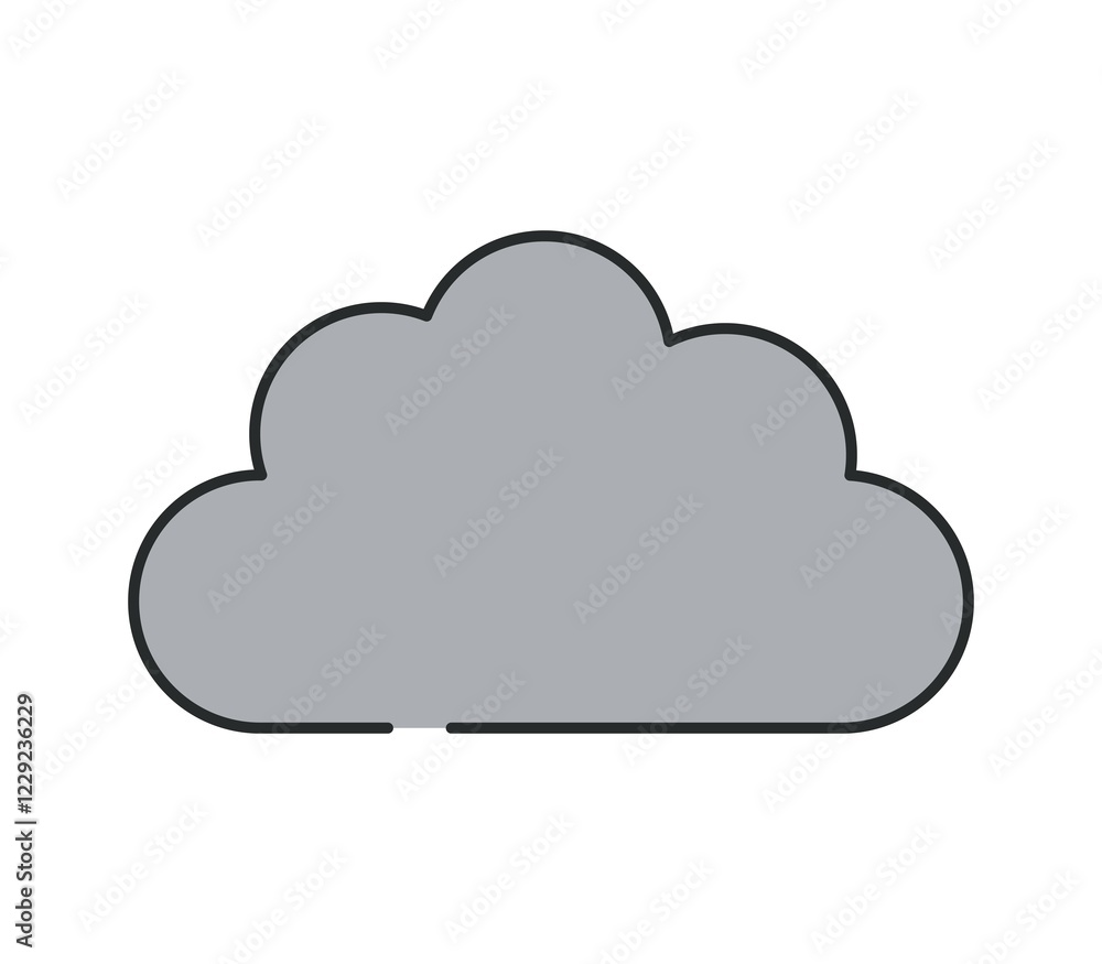 Cloud icon illustrated in vector on white background Cloud icon illustrated in vector on white background