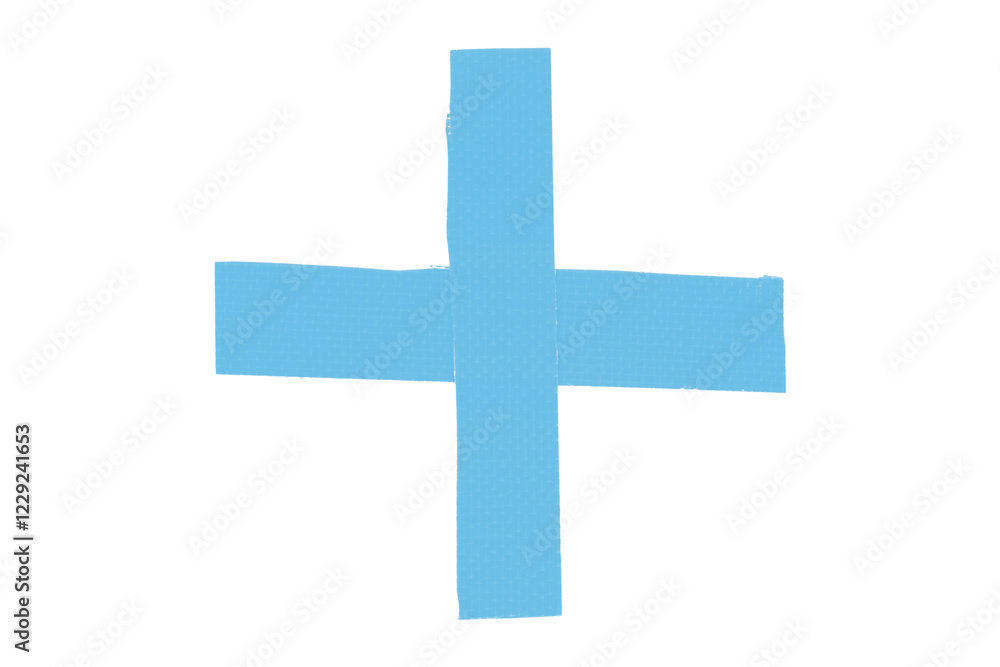 Fototapeta premium Light blue masking tape isolated on transparent background