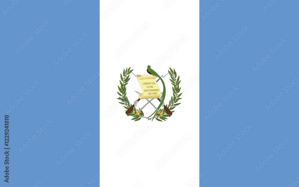 Flag of Guatemala, Vector illustration