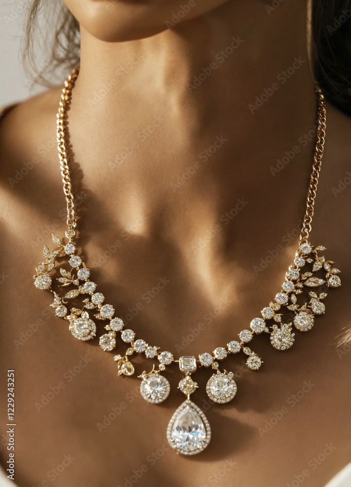 Diamond jewelry luxury and fashion jewelry. ai generative, AI generated Diamond jewelry luxury and fashion jewelry. ai generative, AI generated