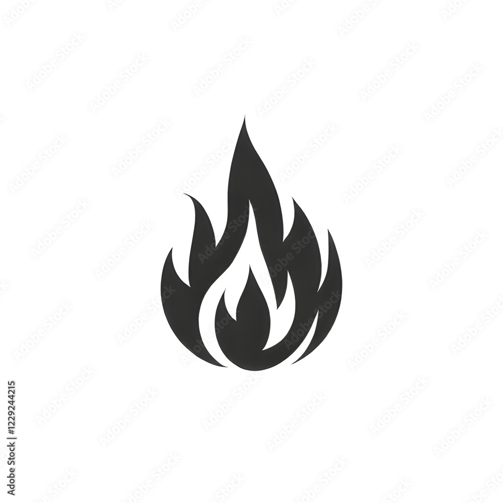 Stylized Fire Flame Graphic Icon for Websites and Digital Media Stylized Fire Flame Graphic Icon for Websites and Digital Media