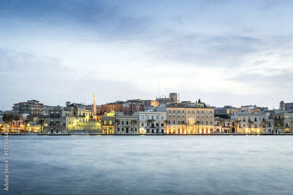 City view at dusk, Brindisi, Puglia, Italy, Europe City view at dusk, Brindisi, Puglia, Italy, Europe
