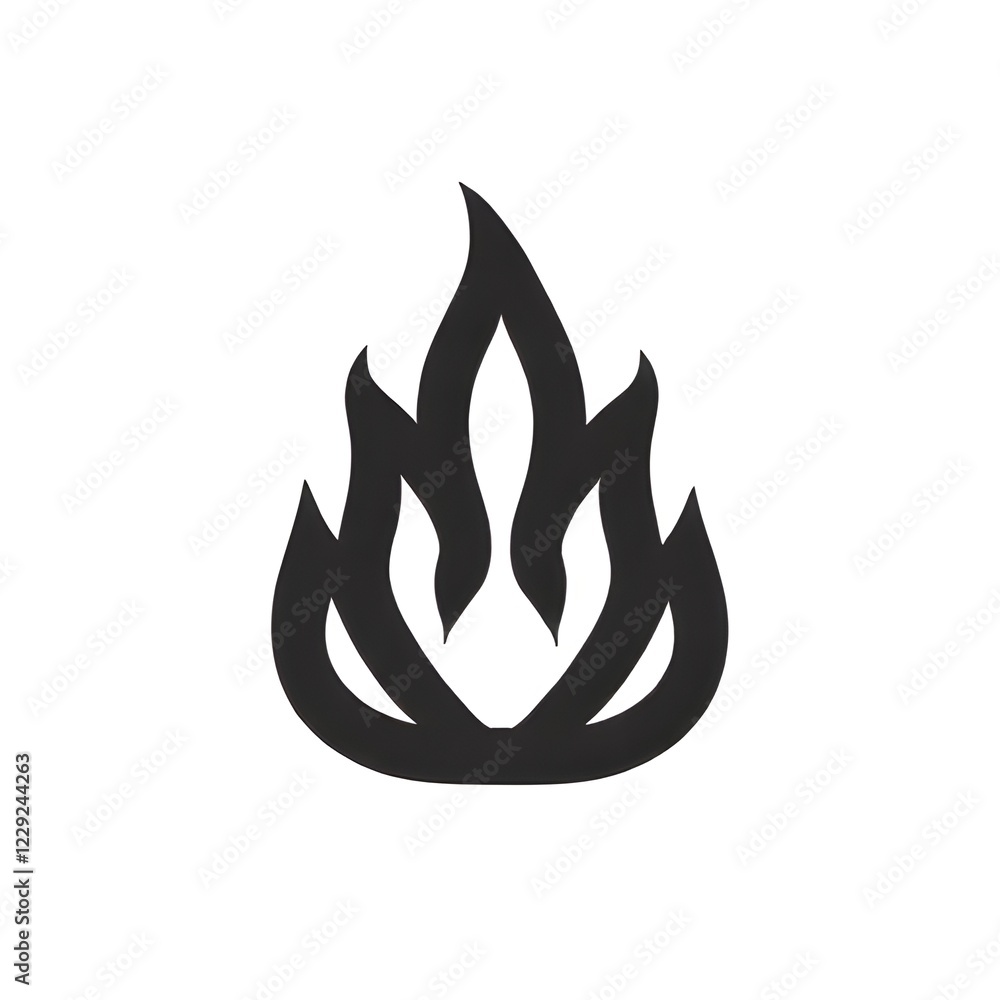 Stylized Flame or Fire Icon Graphic Design Symbol Stylized Flame or Fire Icon Graphic Design Symbol