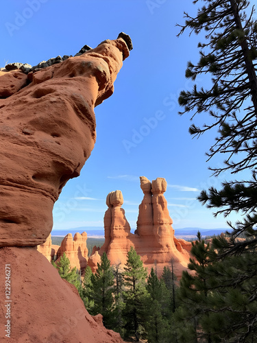 A hoodoo shaped like a wing in Ah shi sle pah wilderness photo