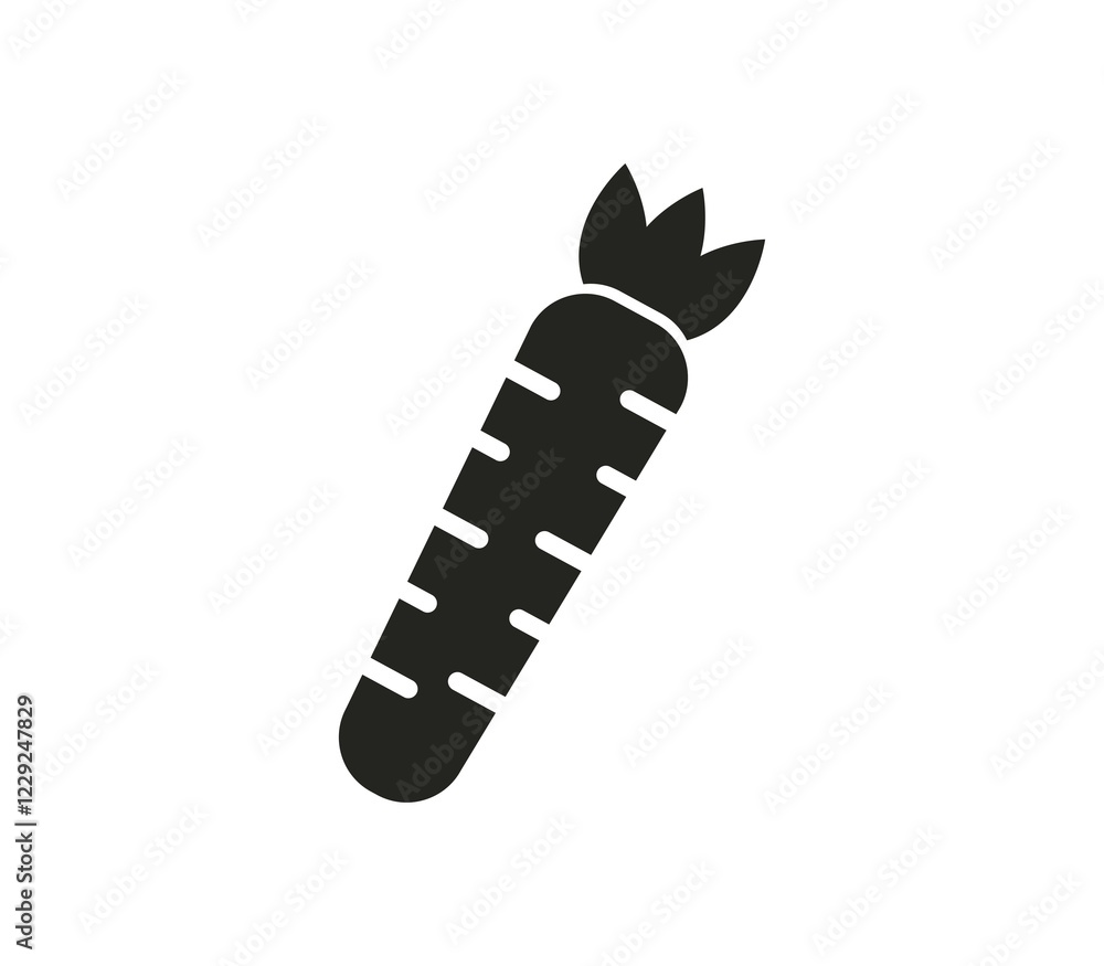 Carrot icon illustrated in vector on white background Carrot icon illustrated in vector on white background