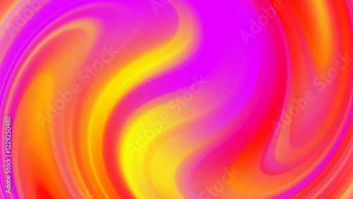 Yellow, Pink, Dark Red gradient Abstract Rainbow Waves with Swirling Light and Energy
