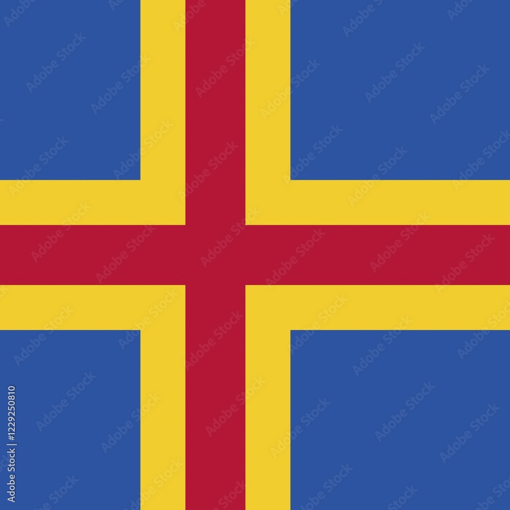 Official national flag of Åland Islands Official national flag of Åland Islands