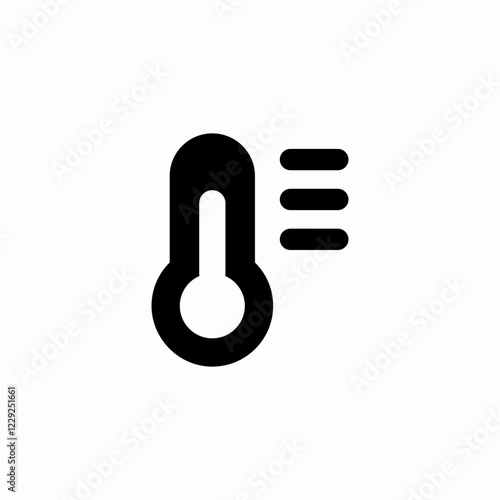 Temperature measurement scale degree icon vector sign