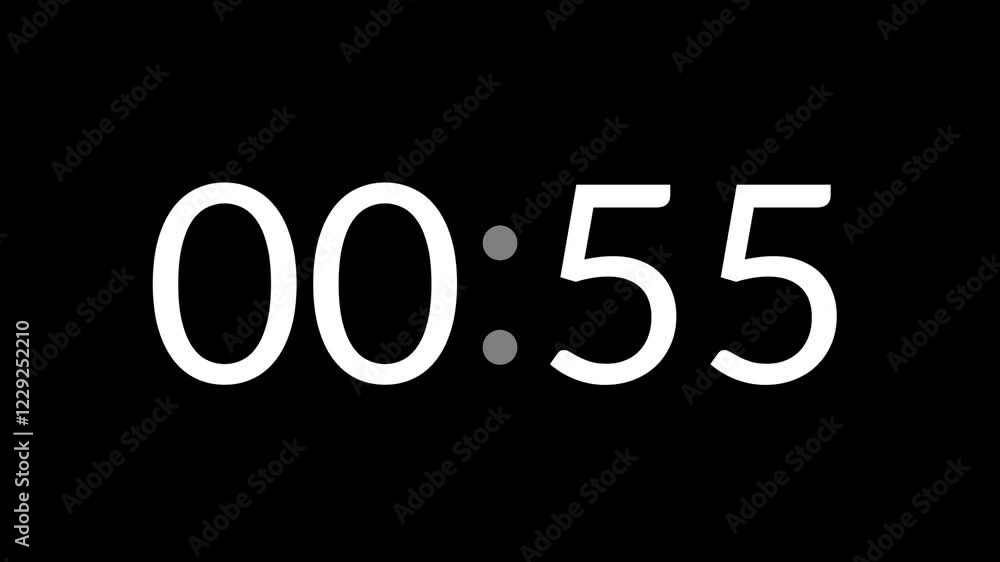 1 minute countdown timer on a black background perfect for timer, countdown, technology, digital clock, presentations 1 minute countdown timer on a black background perfect for timer, countdown, technology, digital clock, presentations