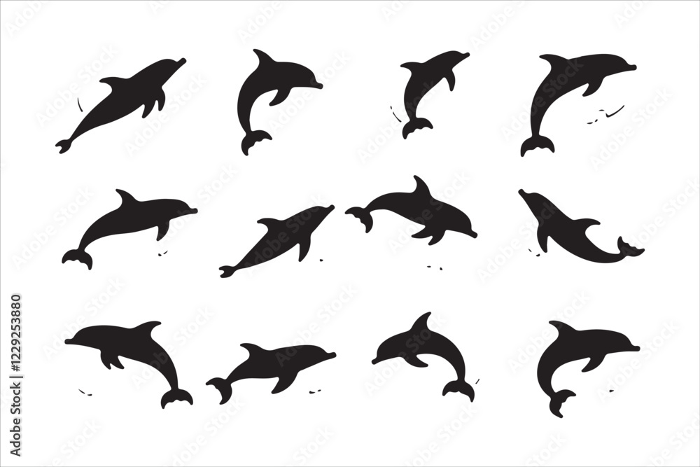 Obraz premium Majestic Dolphin Silhouette Mega 