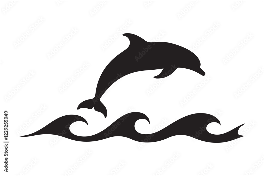 Obraz premium Majestic Dolphin Silhouette Mega 