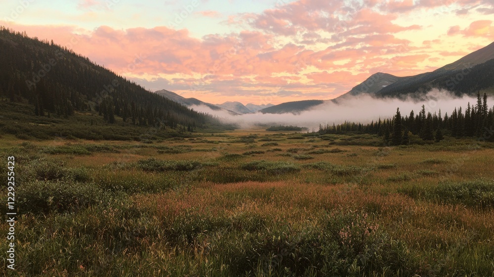 Landscape photograph of a beautiful sunrise or sunset over a mountain range. Landscape photograph of a beautiful sunrise or sunset over a mountain range.