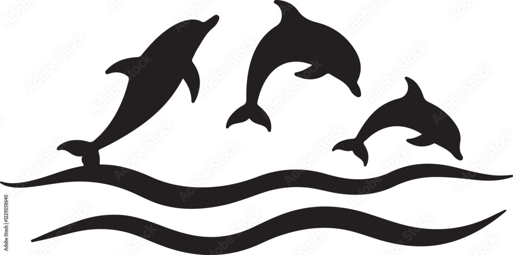 Obraz premium Majestic Dolphin Silhouette Mega 